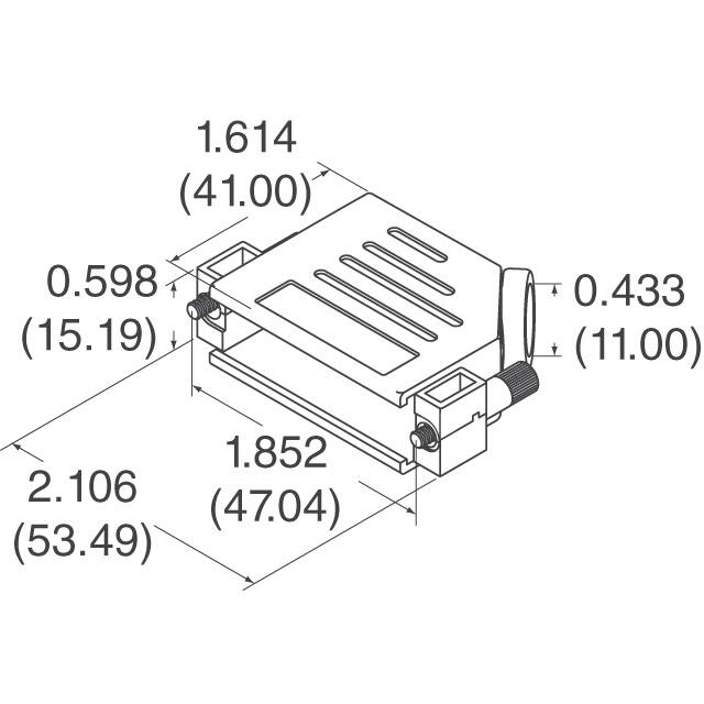 974-025-020R121 NorComp Inc.  D-Sub D-Shaped Connector Backshells Hoods